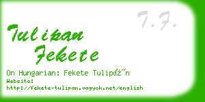 tulipan fekete business card